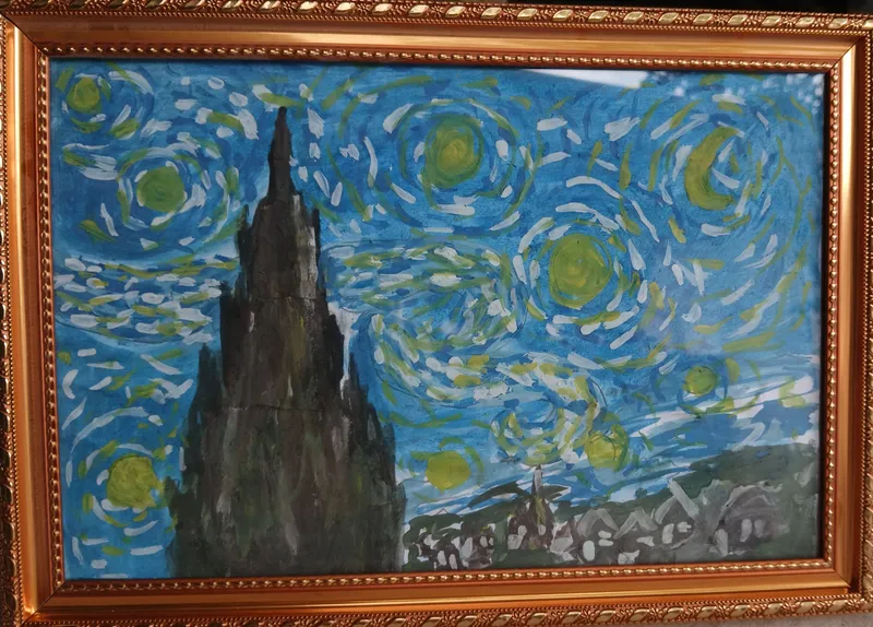 Картина - юлдузли тун《Starry night》 1