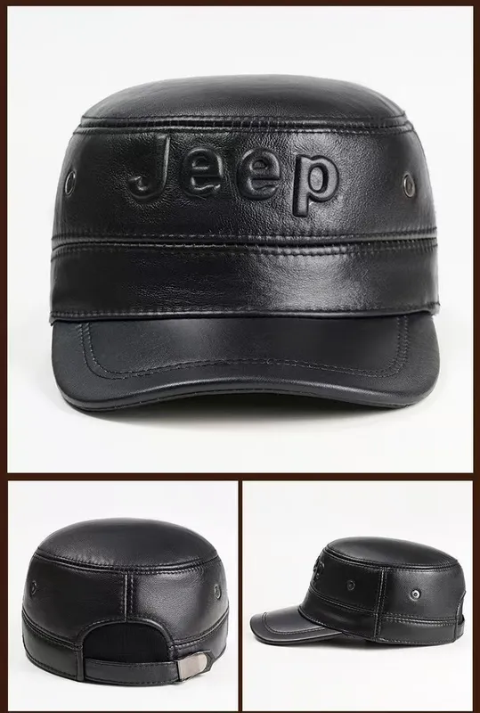 Jeep erkaklar kepkasi 100% tabiiy charmdan, bosh kiyim 1 Jeep erkaklar kepkasi 100% tabiiy charmdan, bosh kiyim 1
