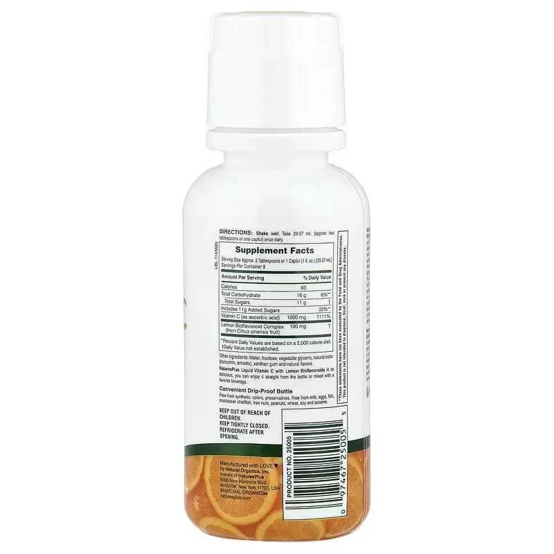 NaturesPlus Liquid Vitamin C, suyuq vitamin C, 236,56 ml 3 NaturesPlus Liquid Vitamin C, suyuq vitamin C, 236,56 ml 3