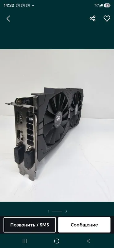 Asus GeForce GTX 1050ti видеокарта — фото 1