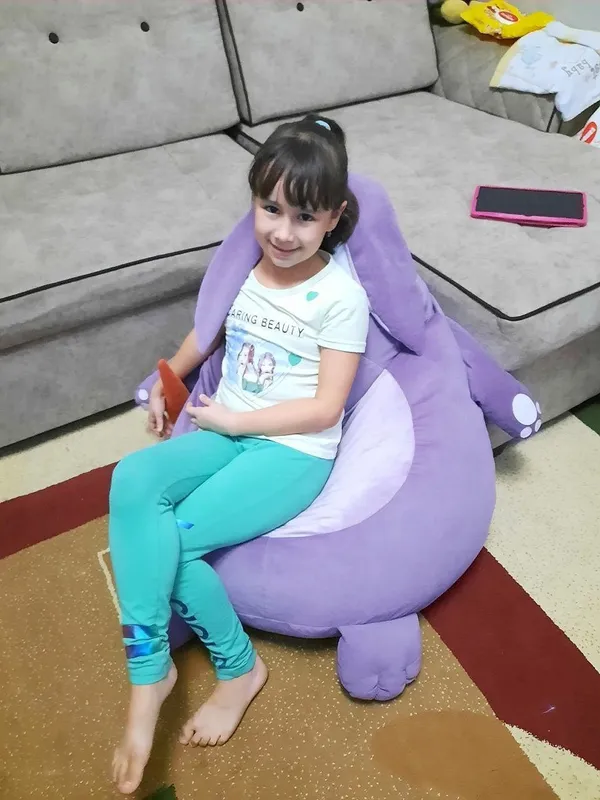 Кресло игрушка Кролик, Зайчик. Кресло мешок бин-бег бинбэг пуф beanbag — фото 4