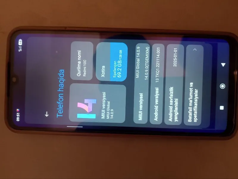 Redmi 10 c xotira 8/128 xolati oʻrtacha narxi 600 2