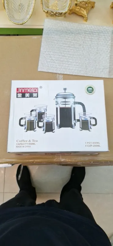Porshinli choynak coffe va choy uchun 4ta bakallari va qoshiqcha bilan — фото 6