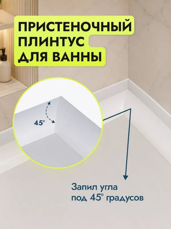 Комплекты пристеночных плинтусов/бортиков для ванны и кухонной столешн — фото 3