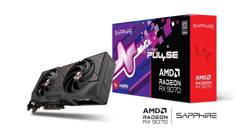; Видеокарта SAPPHIRE pulse AMD RADEON RX9070 16gb black