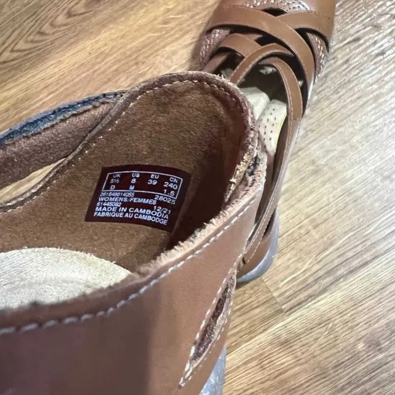 Кожаные женские сандалии Clarks, оригинал, размер 38.5-39 — фото 4