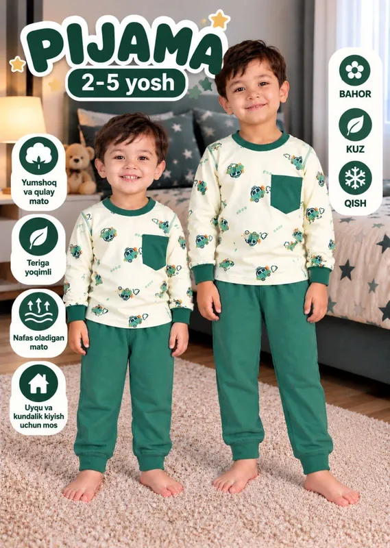 Bolalar pijamasi 8 Bolalar pijamasi 8