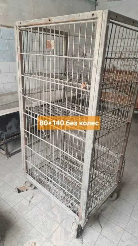 Стеллаж металлический тележка на колесах для столовой чойхона — фото 1