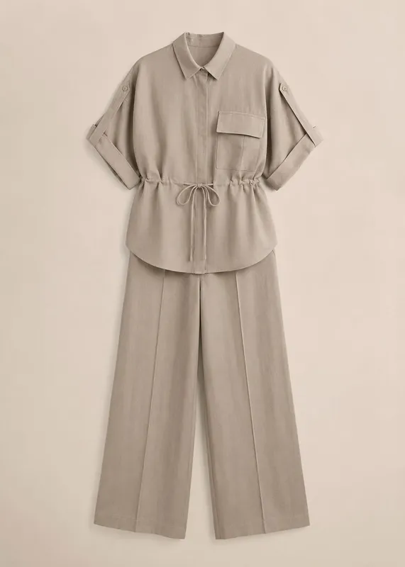 Льняной костюм Oversize