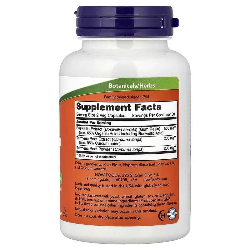 NOW Foods Boswellia Extract экстракт босвеллии Босвелия — фото 2