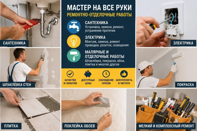 «Мастер на час | Сантехник | Электрик | Маляр | Мелкий и комплексный р «Мастер на час | Сантехник | Электрик | Маляр | Мелкий и комплексный р
