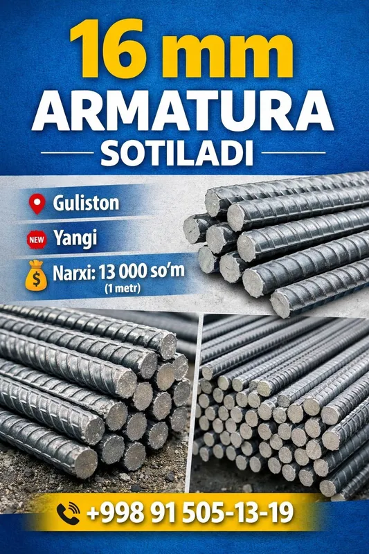 Armatura 16 mm li Guliston zavod — фото 1