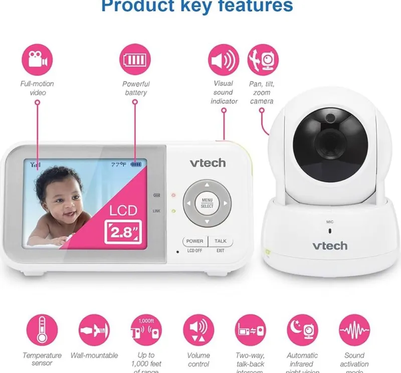 Видеоняня Радионяня Beby Monitor VTech VM3262 Экран 2.8 дюмов 3