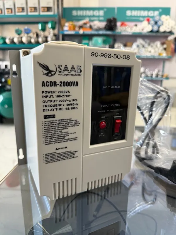 Стабилизатор напряжения SAAB ACDR2000 Вт 220В 2 кВт ГАРАНТИЙНЫЙ реле — фото 1