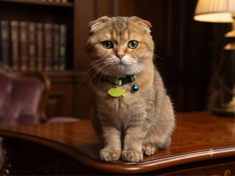 Scottish Fold chinchilla zoloto okras