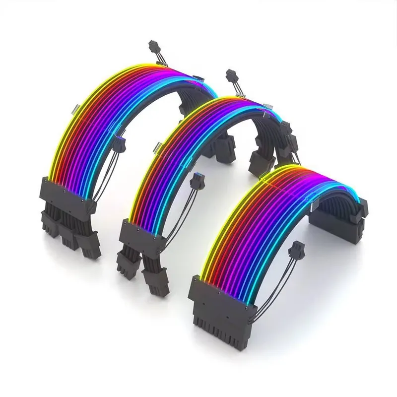 RGB кабели-удлинители питания для ПК (24 pin / 8 pin / 6+2 pin 6