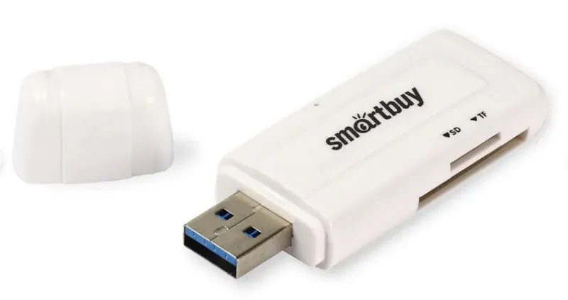 Картридер 705 Smartbuy, USB 3.0 SD/microSD, белый — фото 4