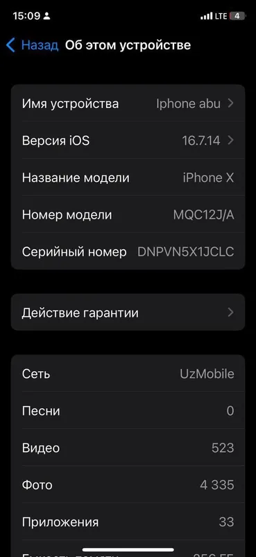 iPhone x 256gb yomkst 100 face ishlidi Truton yo