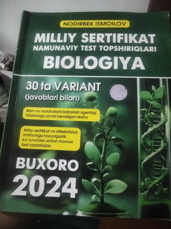 milliy sertifikat biologiya