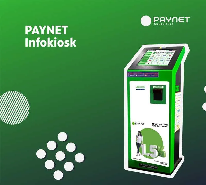 Kiosk Paynet – Bankomat va To‘lov Terminali bilan Kiosk Paynet – Bankomat va To‘lov Terminali bilan