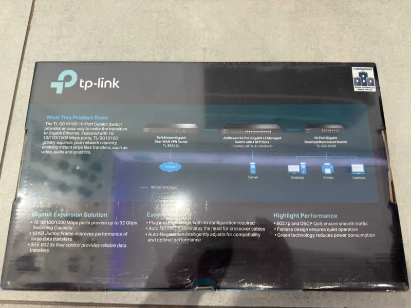 Коммутатор Гигабитный 16 портов TP-LINK TL-SG1016D — фото 1 Коммутатор Гигабитный 16 портов TP-LINK TL-SG1016D — фото 1