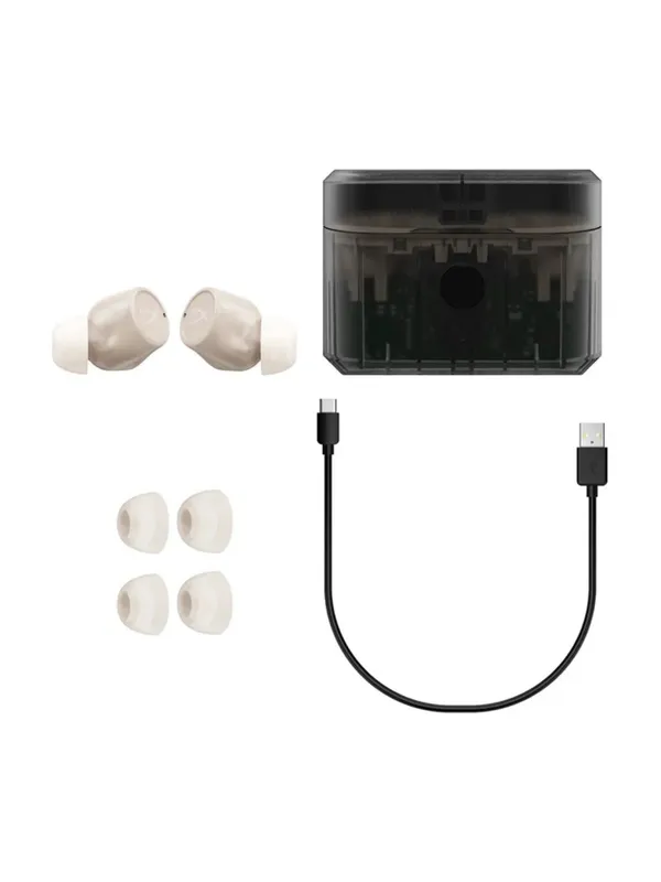 Беспроводные игровые TWS наушники с микрофоном HyperX Cirro Buds Pro, Bluetooth, бежевый — фото 4