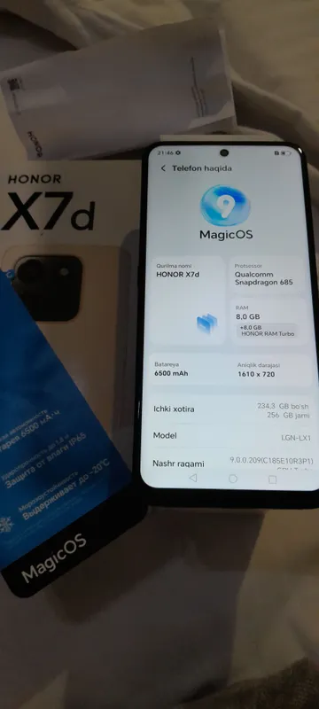 Honor X7d, 256 ГБ, чёрный 2 Honor X7d, 256 ГБ, чёрный 2