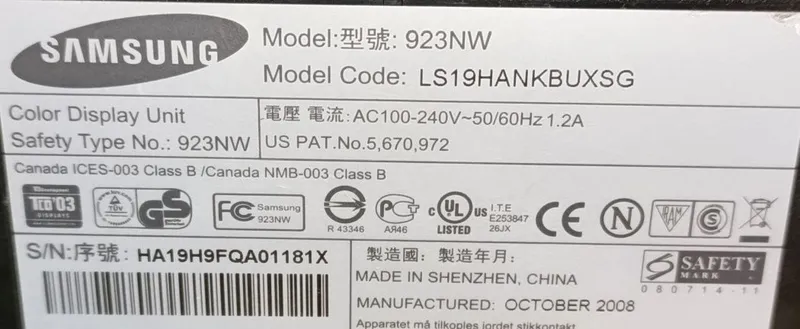 монитор Samsung LS19HANKBUXSG стояние отличное ! — фото 7