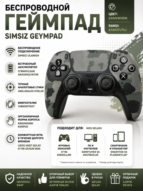 Беспроводной геймпад PS5 DualSense для PlayStation 5 4