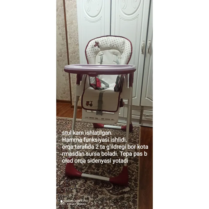 bolalar ovqatlantradgon stul