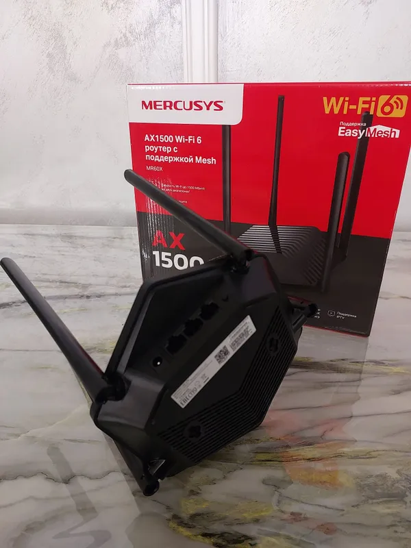 WiFi роутер 6чи авлод ишлаши ута тез икта диапазонли 2.4 ва 5 GHZ 4