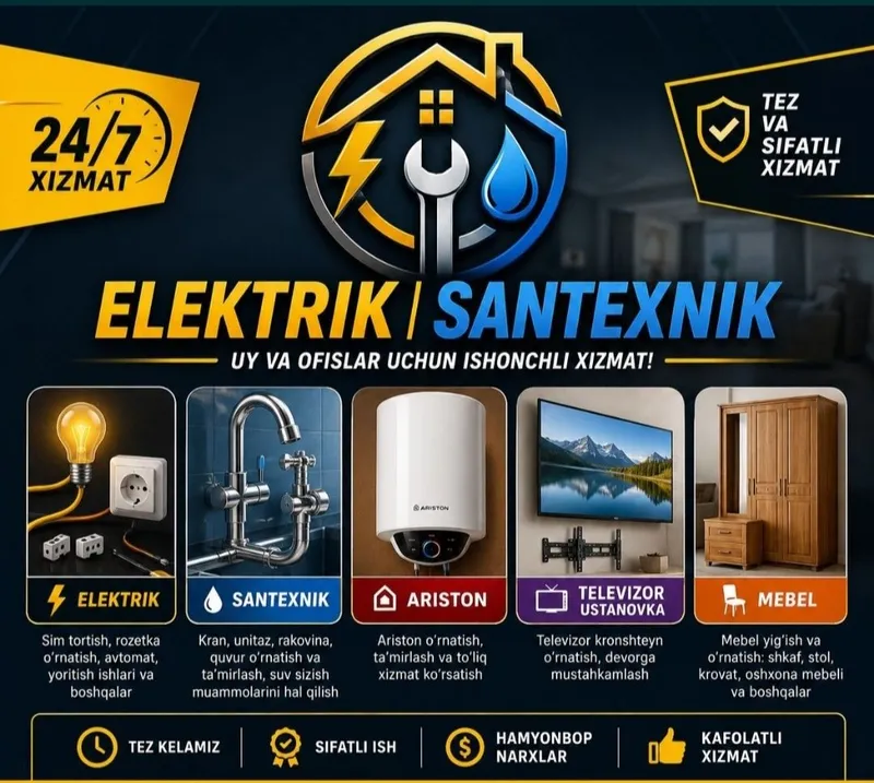 Santexnik xizmati 24/7 Сантехник хизмати 24/7 — фото 2 Santexnik xizmati 24/7 Сантехник хизмати 24/7 — фото 2