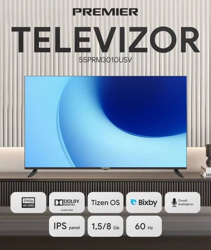 Телевизор PREMIER 4K UHD Smart TV диагональ от 100 до 32 Диагональ 1 Телевизор PREMIER 4K UHD Smart TV диагональ от 100 до 32 Диагональ 1