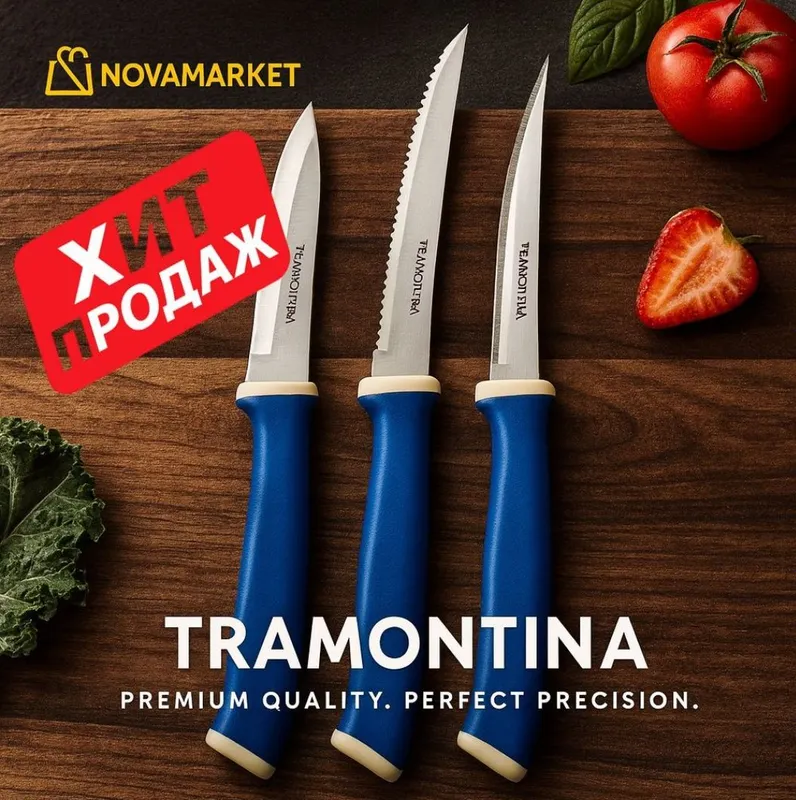 Tramontina oshxona pichoqlari to‘plami 3 dona 1