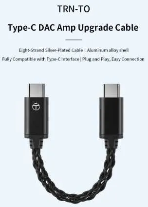 Новый в упаковке кабель для ЦАП Type C To Type C DAC 8 жил KZ