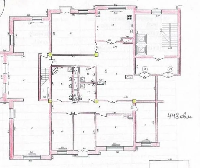 Продаётся 5-комнатная квартира в ЖК Казахстан (440 м²), без ремонта