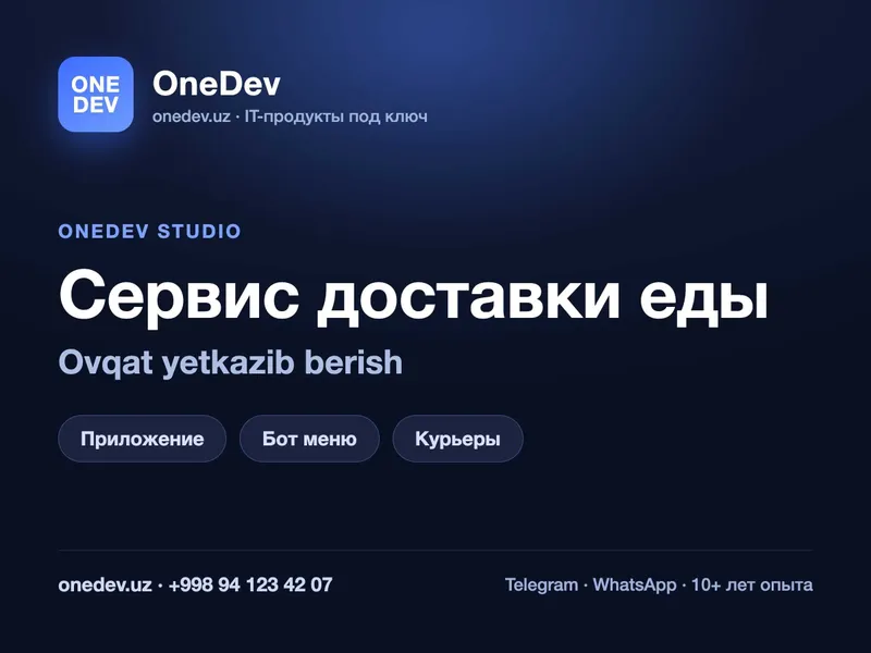 Приложение и сайт для доставки еды