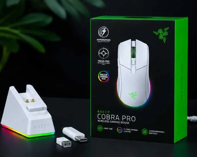 ! Razer Cobra Pro Wireless White o‘yin sichqonchasi 4 ! Razer Cobra Pro Wireless White o‘yin sichqonchasi 4