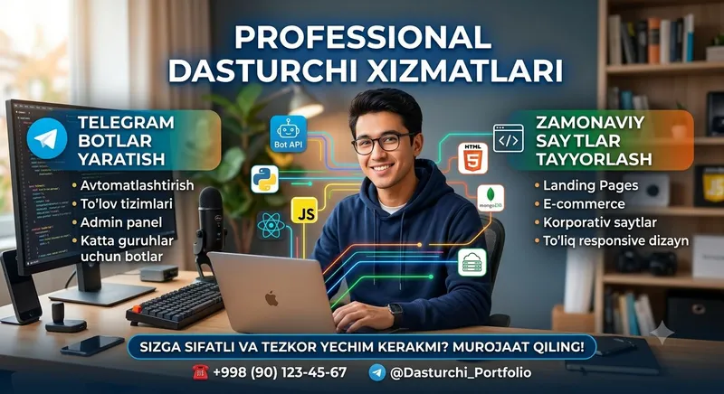 TELEGRAM BOT VA HARHIL TURDAGI SAYTLAR