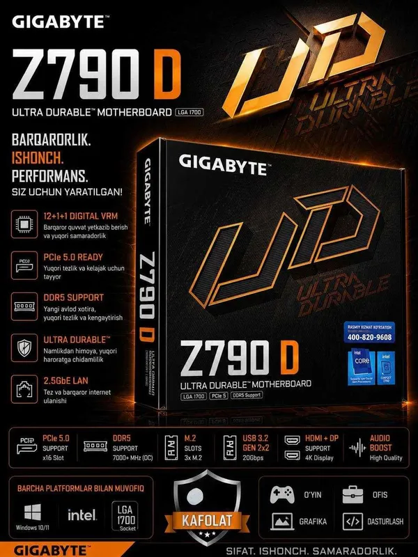 GIGABYTE brendidan OnaPlatalar OPTOM narxlarda 8 GIGABYTE brendidan OnaPlatalar OPTOM narxlarda 8