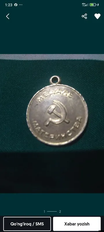 Onalik medali sotiladi