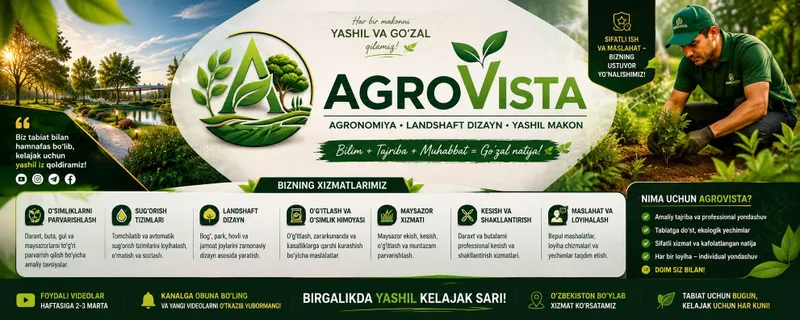 AgroVista-Agronomiya va Landshaft dizayni 1 AgroVista-Agronomiya va Landshaft dizayni 1
