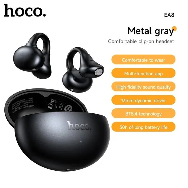 Hoco EA8 Warm Sound TWS наушники, clip-on (open-ear), Bluetooth 5.4 — фото 2
