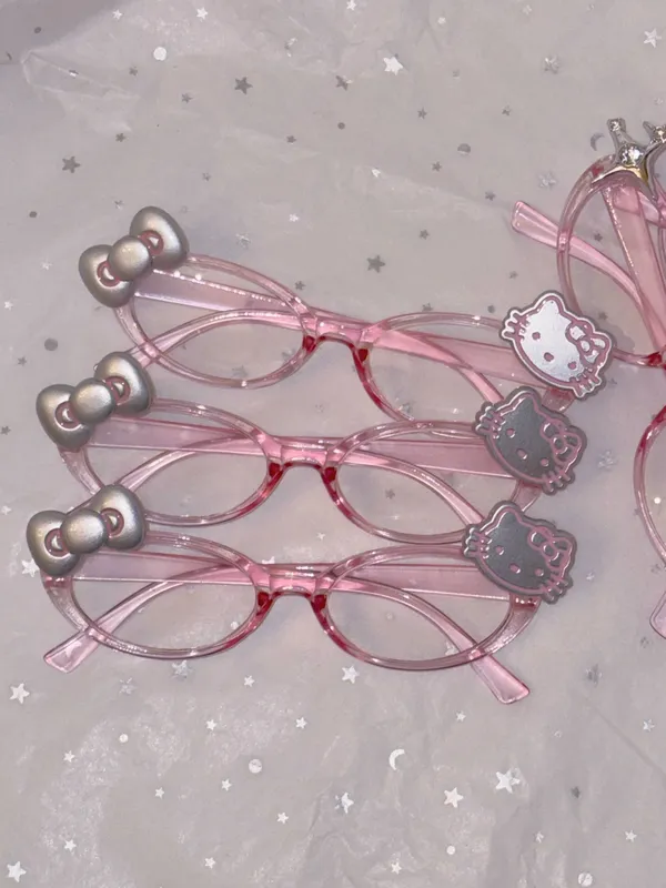 Розовые очки hello kitty 5