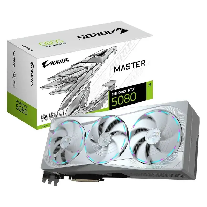 Видеокарта Gigabyte GeForce RTX 5080 AORUS MASTER ICE Видеокарта Gigabyte GeForce RTX 5080 AORUS MASTER ICE