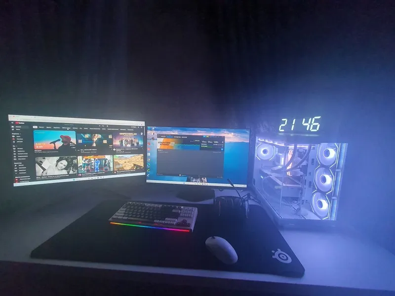 Kuchli gaming kompyuter Ryzen 7 7800X3D / RTX 5070 + Alienware 360Hz (