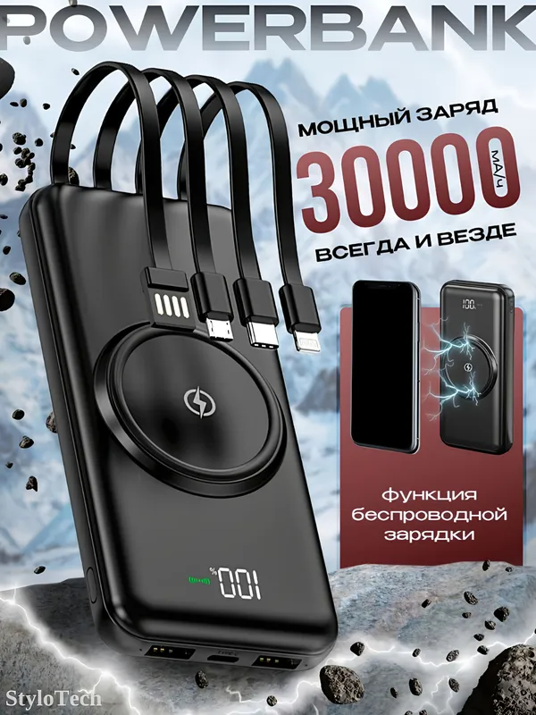 Внешний аккумулятор Power Bank 10000–20000 мА/ч 1 Внешний аккумулятор Power Bank 10000–20000 мА/ч 1
