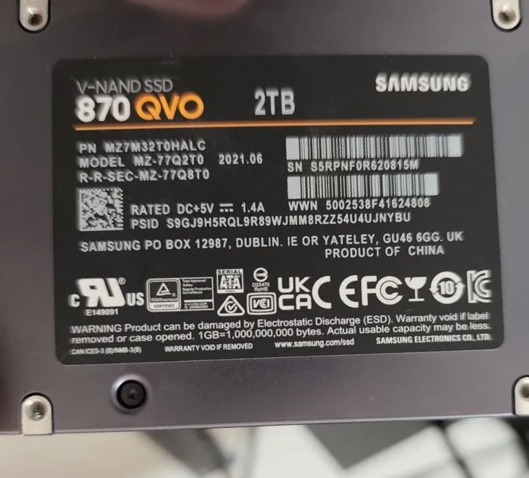 ssd sata 2 TB samsung QVO 3