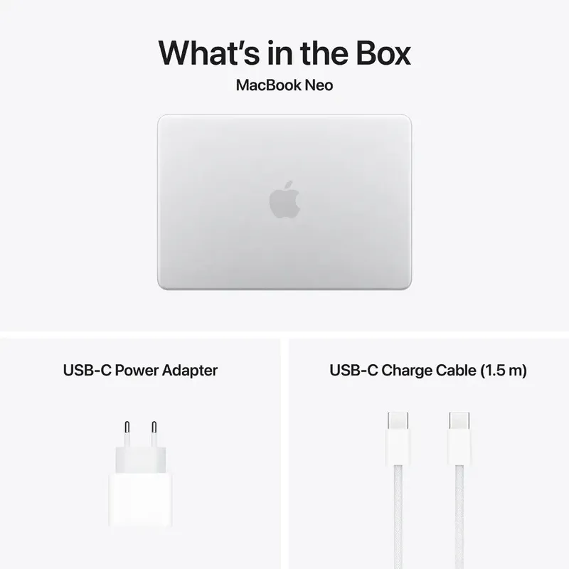 Apple MacBook Neo Touch ID 8GB 512GB SSD Silver (Kulrang) noutbuk 5 Apple MacBook Neo Touch ID 8GB 512GB SSD Silver (Kulrang) noutbuk 5
