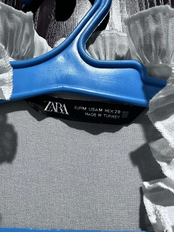 Белая блузка ZARA, размер М, рубашка Chiroili, S-M — фото 1
